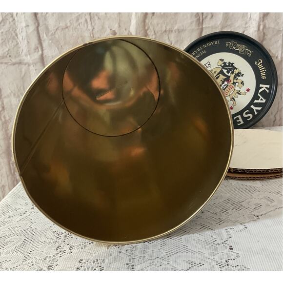 VTG Julius Kayser Tall Black Scared Cat Tin Germany Container Empty 14" Tall - Picture 6 of 8